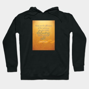 The Lord delivers us from them all!  Psalm 34:19 Hoodie